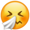 Emoji 1f927 de cara estornudando