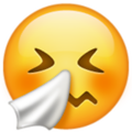 Emoji 1f927 de cara estornudando