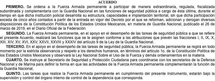 López Obrador ordenó que las Fuerzas Armadas sigan realizando trabajos de seguridad hasta 2024. Foto: Especial