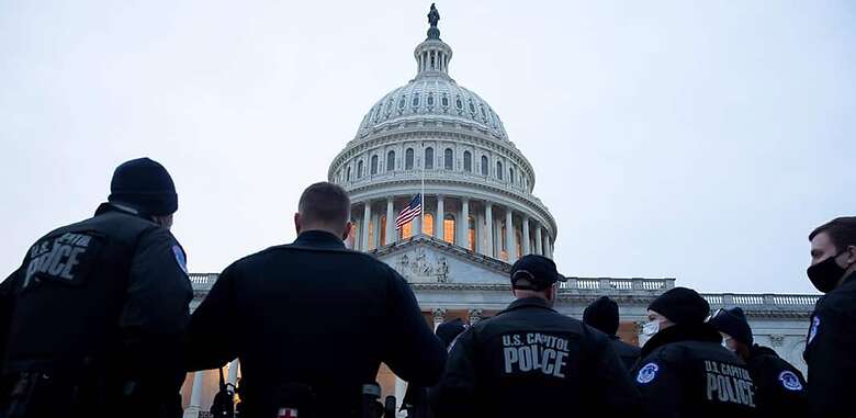 Se cumplió el primer año del violento asalto al Capitolio de Washington. Foto: Agencia EFE