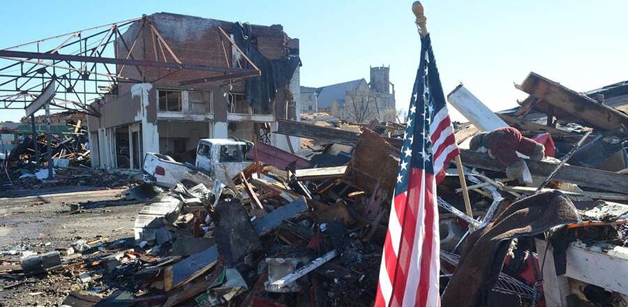 El medio oeste de Estados Unidos fue azotado por más de 30 tornados. Foto: Agencia EFE