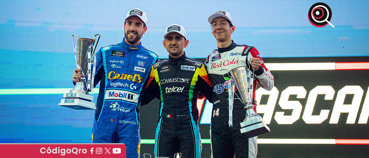 Abraham Calderón conquistó la décima fecha de la Nascar México en el Autódromo Hermanos Rodríguez. Foto: Especial