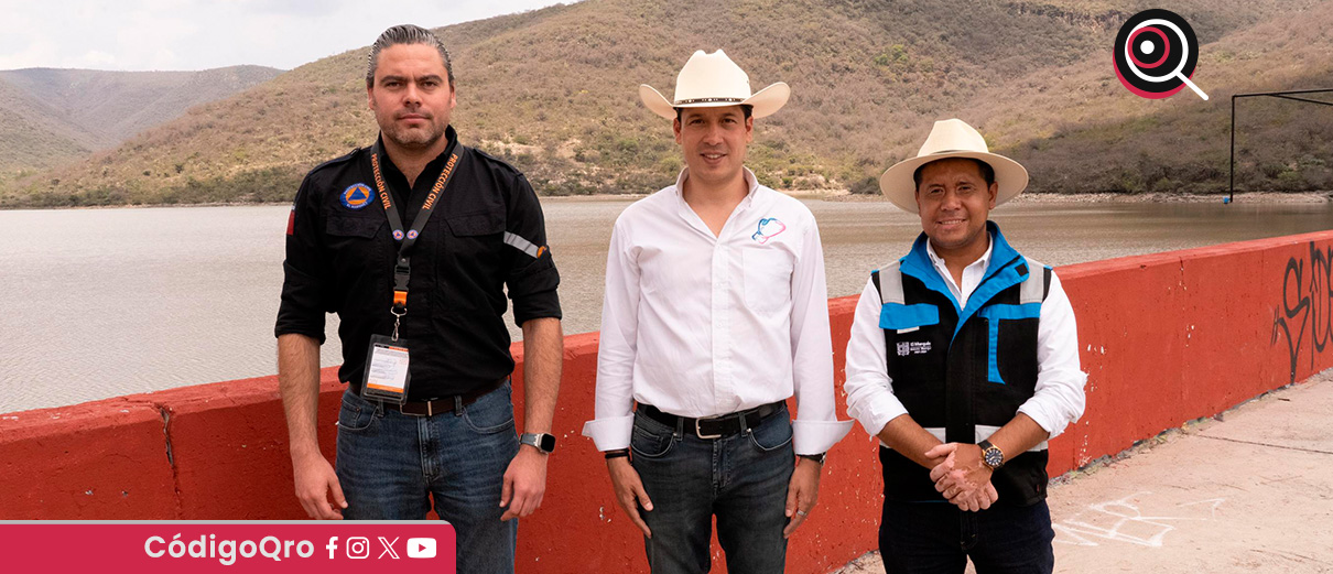 El presidente municipal de El Marqués, Rodrigo Monsalvo, supervisó acciones preventivas ante la temporada de lluvias. Foto: Especial