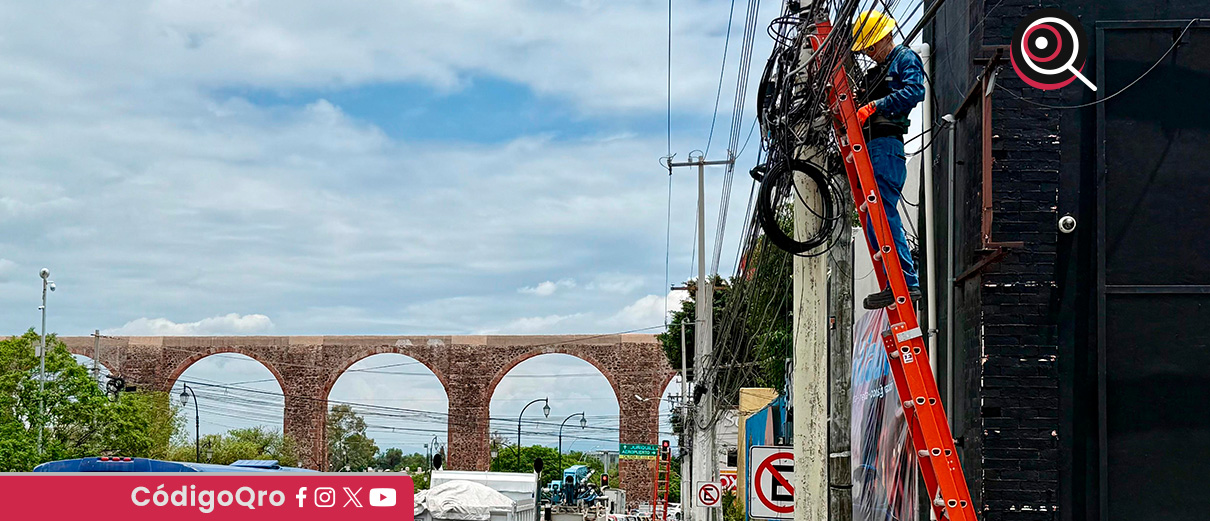 Quitan más de 4.3 toneladas de cables en desuso de calles y avenidas de Querétaro. Foto: Especial