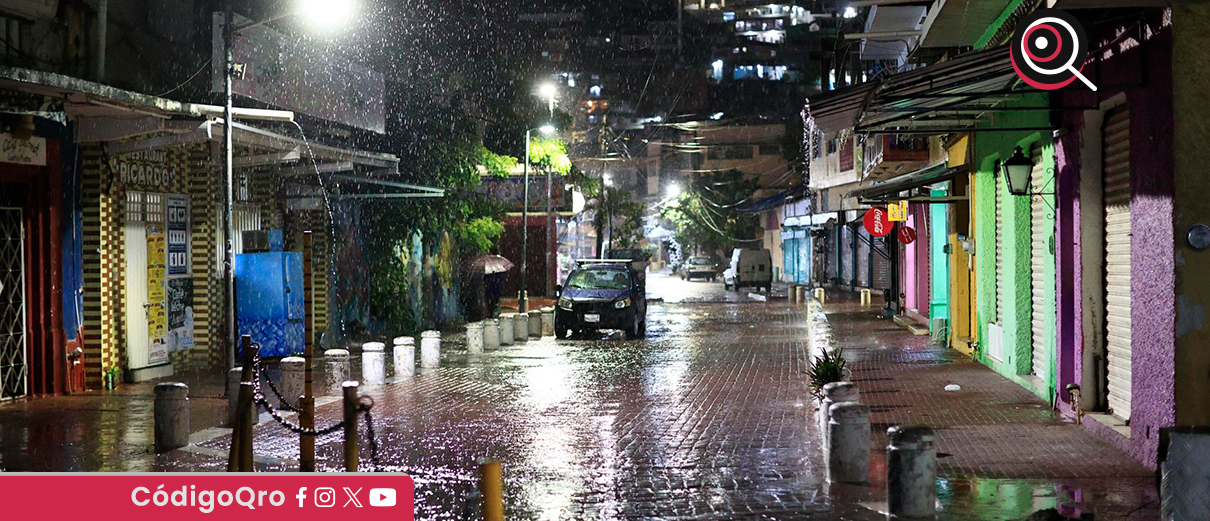 El huracán Erick se degradó a baja presión remanente, después de que toco tierra en el estado de Oaxaca. Foto: Agencia EFE
