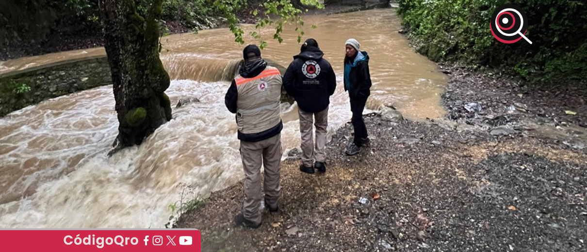 Cierran sitios turísticos del municipio de Pinal de Amoles por las lluvias constantes. Foto: Especial