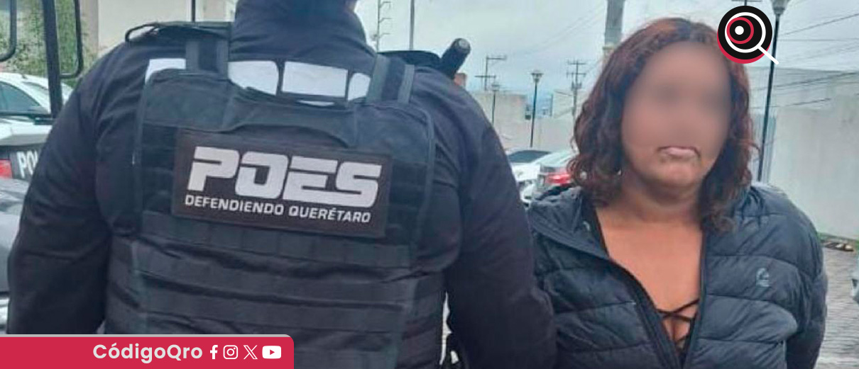 Elementos de la Policía Estatal de Querétaro detuvieron a una mujer por omisión de cuidados. Foto: Especial