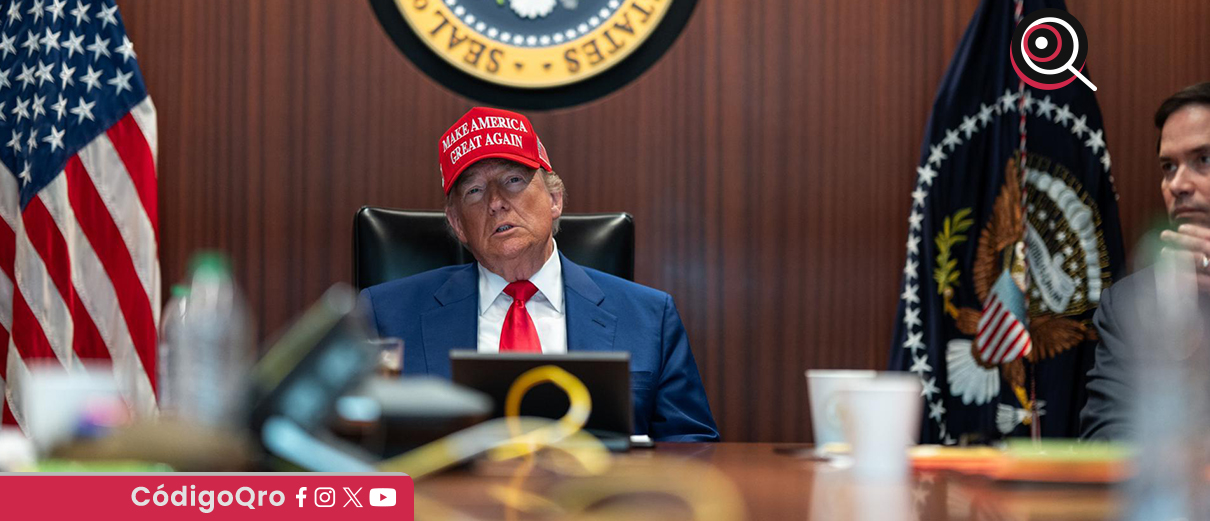 El presidente de Estados Unidos, Donald  Trump, anunció un alto el fuego entre Israel e Irán. Foto: Agencia EFE