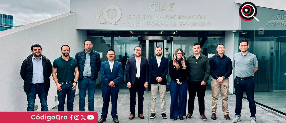 Funcionarios del Departamento de Bolívar visitaron el CQ CIAS de Querétaro para conocer su modelo tecnológico en seguridad