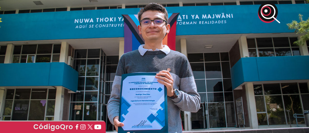 Rodrigo Díaz destacó por su desempeño académico, su participación en proyectos de investigación y su compromiso con una formación interdisciplinaria