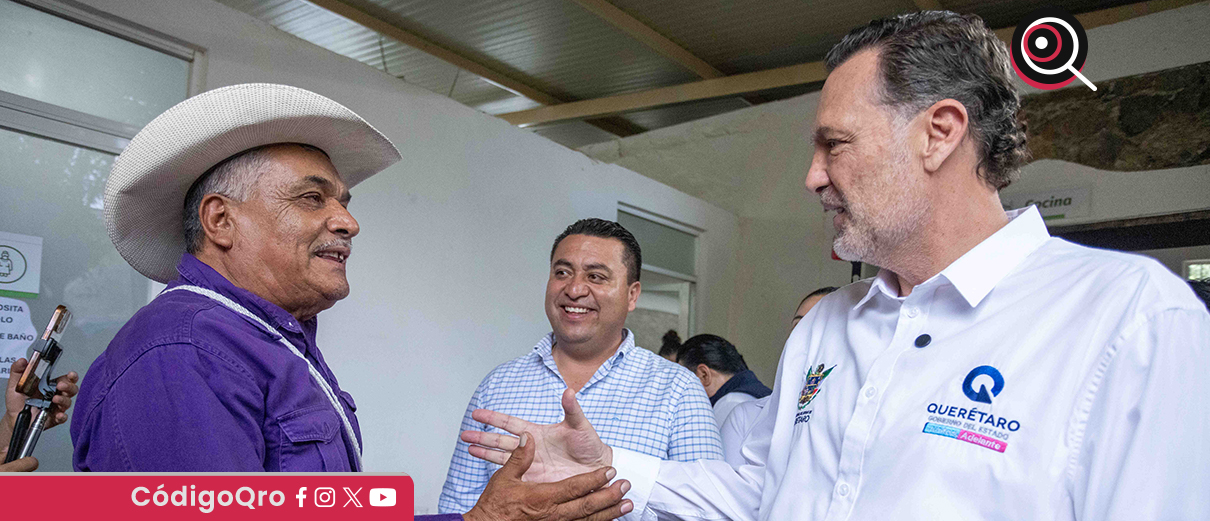 El gobernador de Querétaro, Mauricio Kuri González, puso en marcha el Club del Adulto Mayor en Jalpan de Serra. Foto: Especial