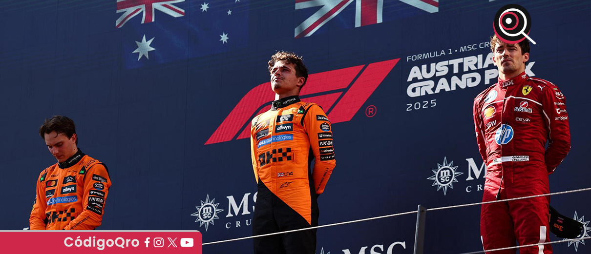 Lando Norris ganó el Gran Premio de Austria en el Red Bul Ring. Foto: Agencia EFE