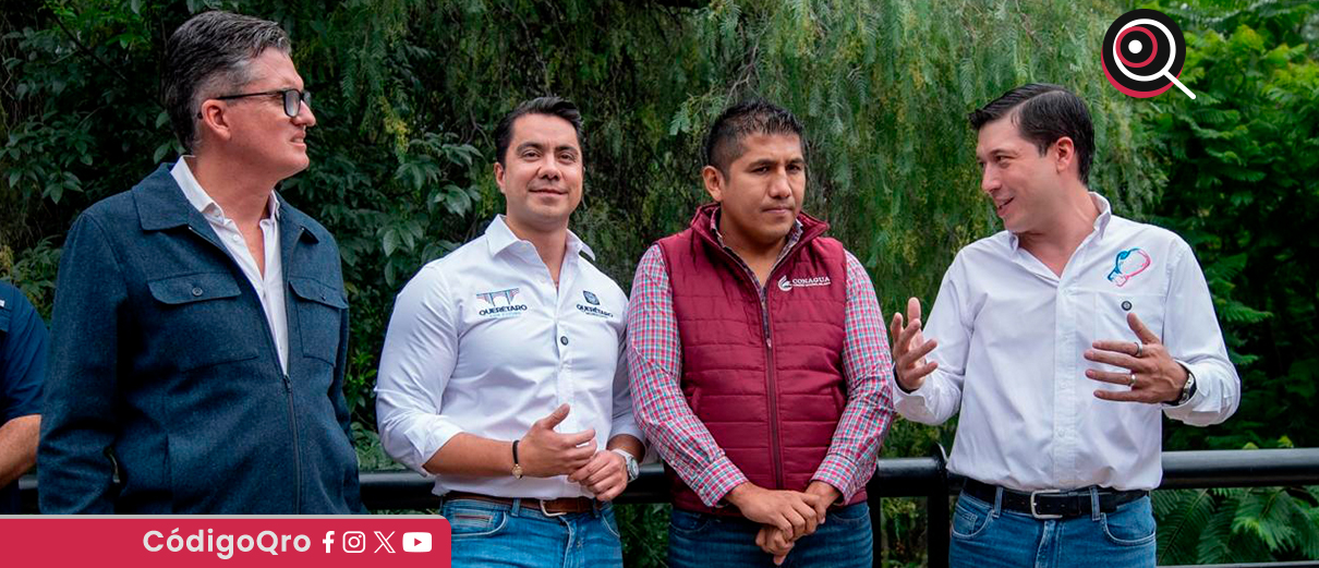 El presidente municipal de El Marqués, Rodrigo Monsalvo, impulsa el saneamiento del río Querétaro. Foto: Especial