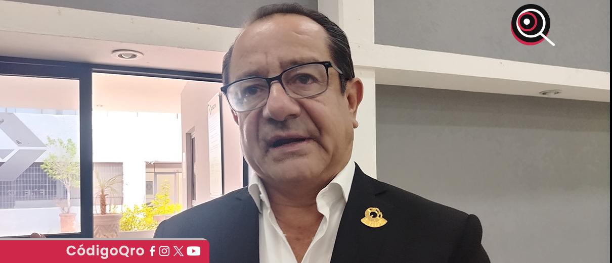 El presidente de la Canacintra en Querétaro, Alfredo Sahagún Sánchez, manifestó su respaldo al Sistema Batán. Foto: Olivia Arredondo