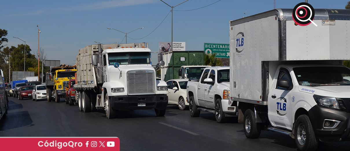 Piden prohibir temporalmente circulación de vehículos pesados por carretera federal México-Querétaro. Foto: Rodrigo Jaymez