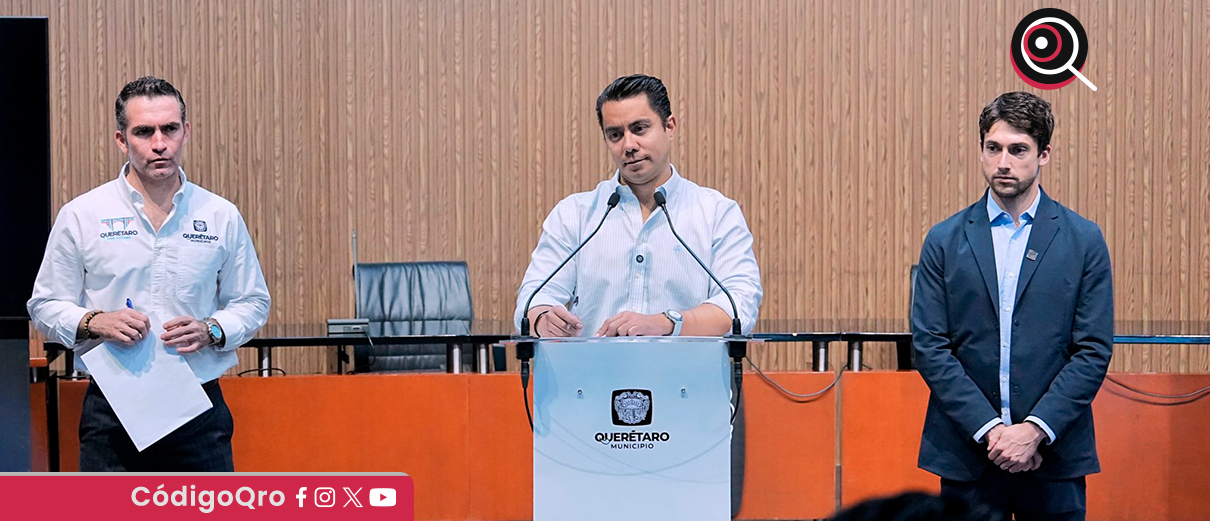 El presidente municipal de Querétaro, Felifer Macías, presentó los resultados del Semáforo Inmobiliario. Foto: Especial