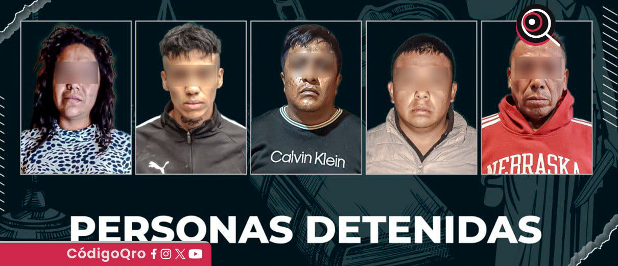 La FGE realizó siete cateos en Tequisquiapan y en Ezequiel Montes; detuvo a 13 personas y aseguró armas, droga, cartuchos y dinero / Foto: Cortesía
