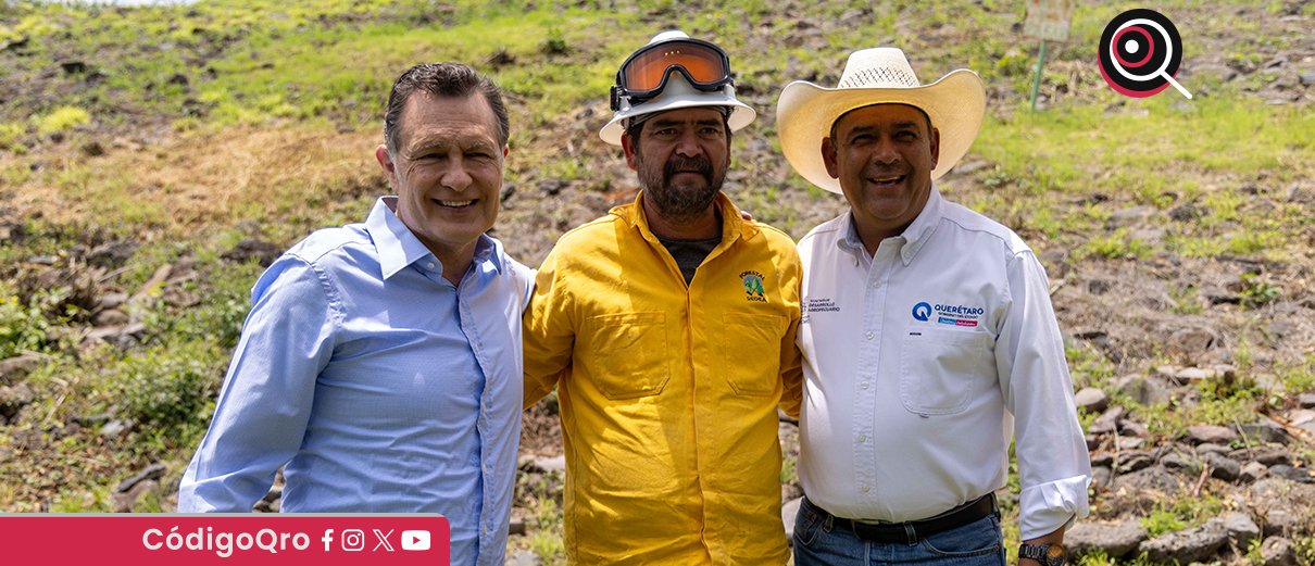 El gobernador de Querétaro, Mauricio Kuri, destacó la labor de los brigadistas forestales. Foto: Especial