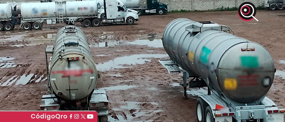 El gabinete de seguridad informó sobre el decomiso de 81 mil litros de combustible en Querétaro. Foto: Especial