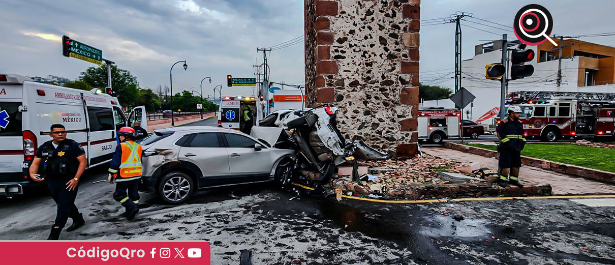 La SSPMQ informó que la responsable del choque fue detenida por los delitos de homicidio y lesiones culposas, ya que conducía en aparente estado etílico / Foto: Cortesía