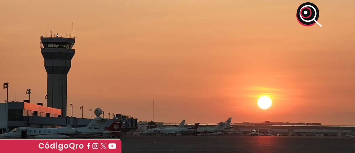 Los vuelos programados para aterrizar en Querétaro están siendo desviados a otros aeropuertos, mientras que las salidas desde el AIQ presentan retrasos / Foto: Cortesía