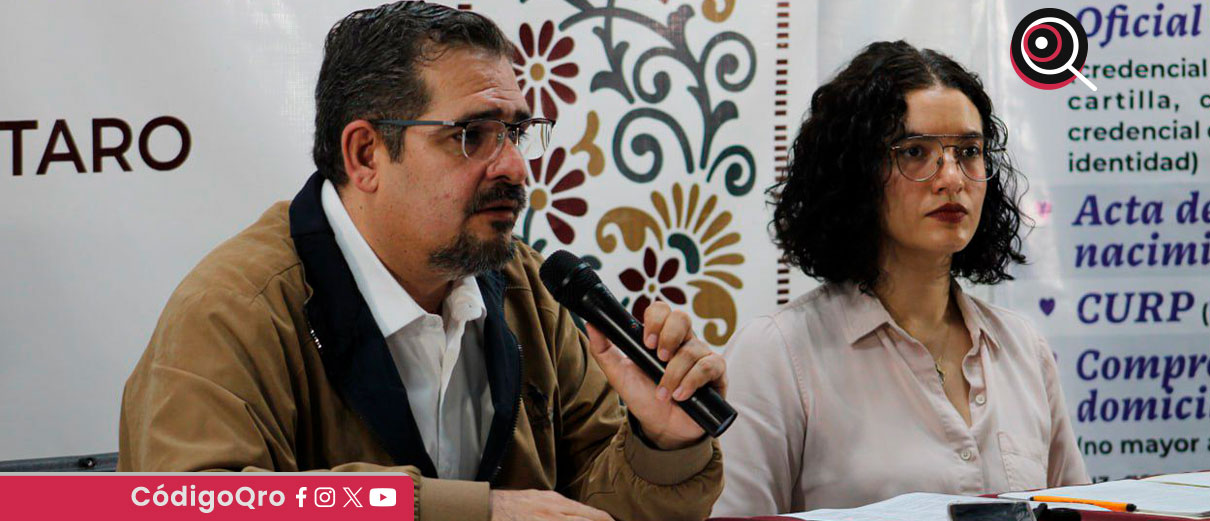 El delegado de Programas para el Bienestar Querétaro, Mauricio Hernández Núñez, rechazó los señalamientos sobre una supuesta ausencia en el estado / Foto: Olivia Arredondo