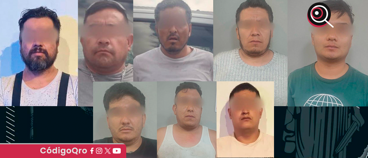 detienen, ocho personas, El Marqués,