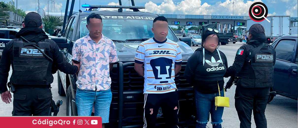 Poes, detiene, tres personas, sustancias ilícitas,