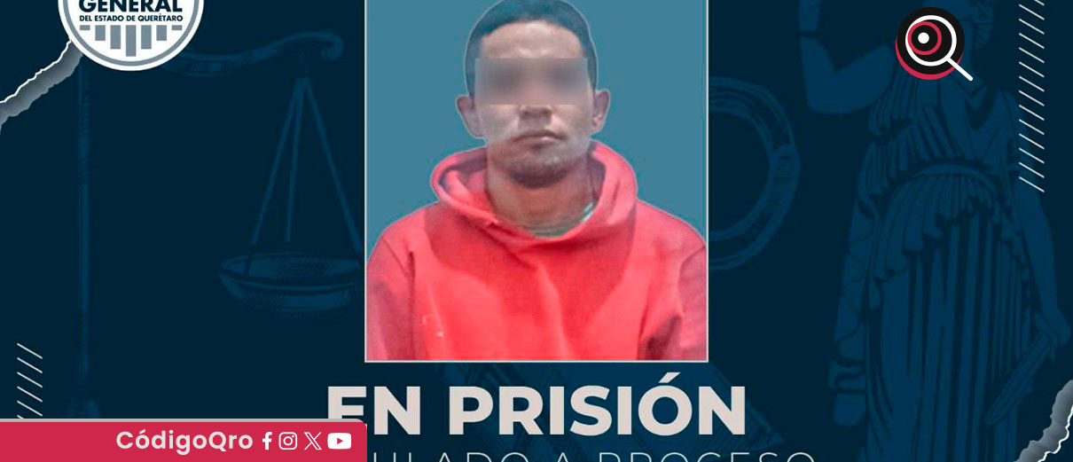 La FGE de Querétaro obtuvo la vinculación a proceso de un hombre acusado de sustraer dinero y equipo electrónico de un bar en la colonia El Jacal / Foto: Cortesía
