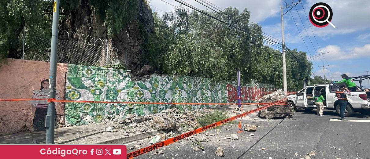 Cae roca del cerro del Tepeyac y deja una persona lesionada