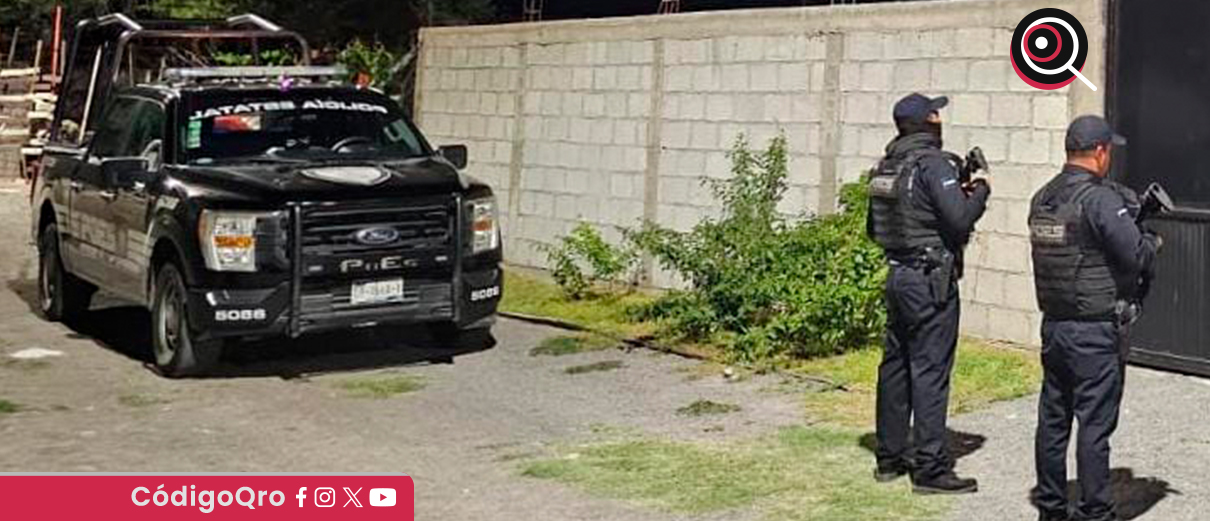 La Policía Estatal de Querétaro detectó un predio con vehículos que tenían irregularidades. Foto: Especial