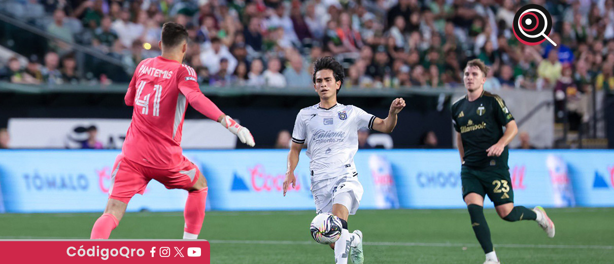 Los Gallos Blancos de Querétaro cayeron ante Portland Timbers. Foto: Especial