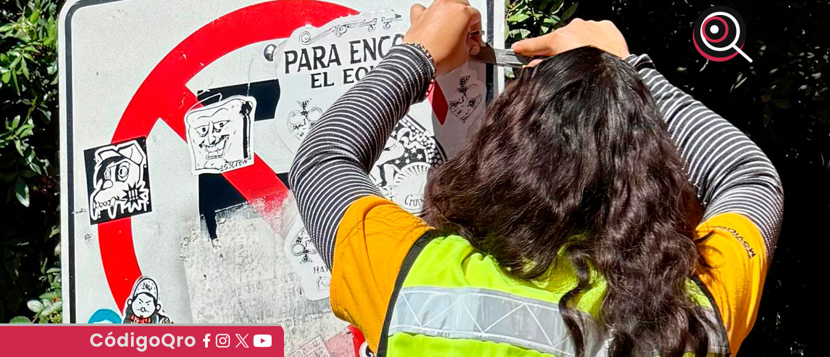 La autoridad municipal informó que estas acciones continuarán en otras zonas de Querétaro, con el fin de fortalecer la cultura del respeto y el cuidado del mobiliario urbano / Foto: Cortesía