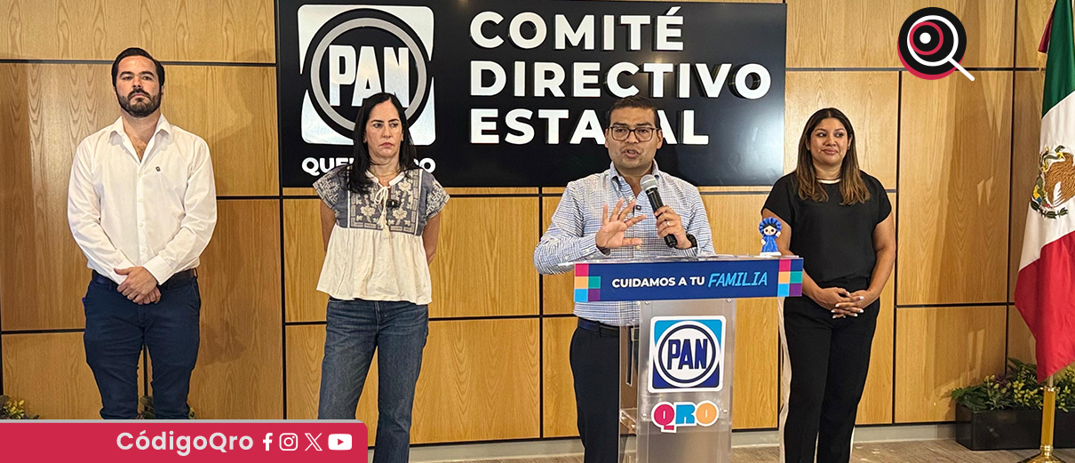 El líder estatal del PAN en Querétaro, Martín Arango, rechazó el informe de la Agencia de Investigación Ambiental de Estados Unidos. Foto: Olivia Arredondo