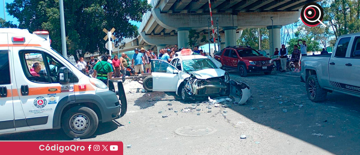 Un accidente de tren dejó 6 muertos y 2 lesionados en la ciudad de Irapuato, Guanajuato. Foto: Especial