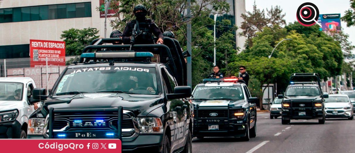 Detienen a 32 personas en el Centro Histórico de la ciudad de Querétaro. Foto: Especial 