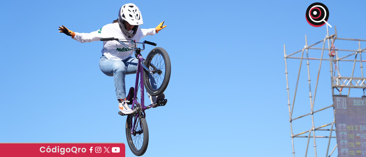 La ciclista queretana Sofía Báez terminó cuarta en los Juegos Panamericanos Junior. Foto: Especial