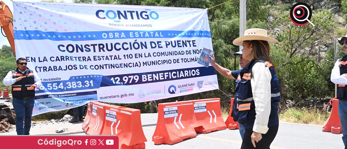 inicio, construcción, puente, Carretera Estatal 110,
