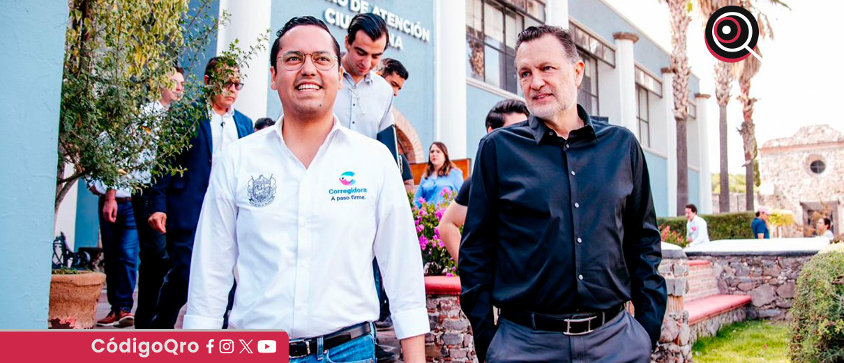 El presidente municipal de Corregidora, Chepe Guerrero, sostuvo una reunión con el gobernador Mauricio Kuri. Foto: Especial