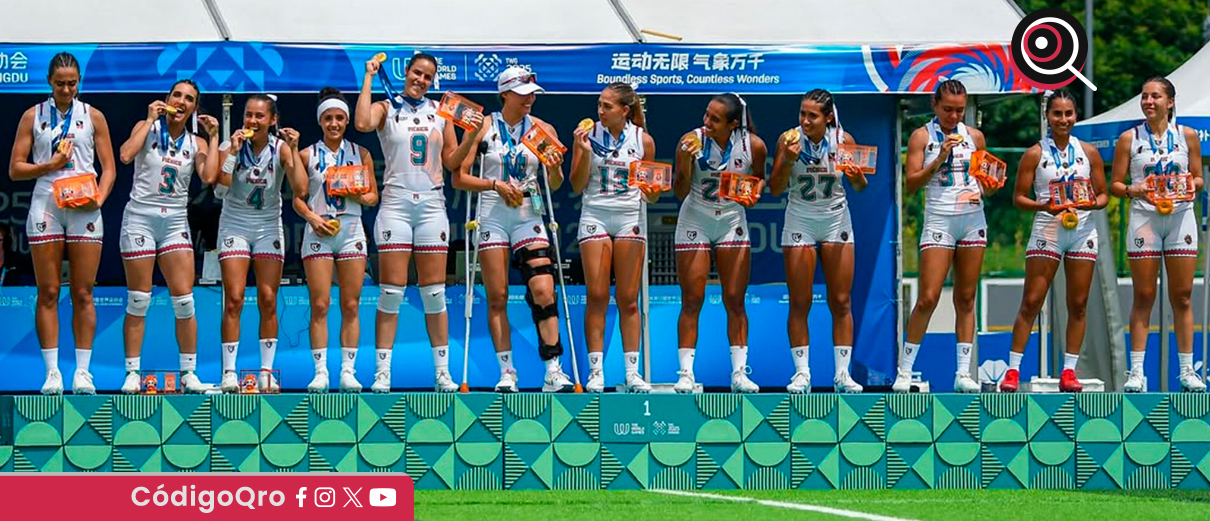 El equipo femenil de flag football ganó oro para México en los World Games. Foto: Especial