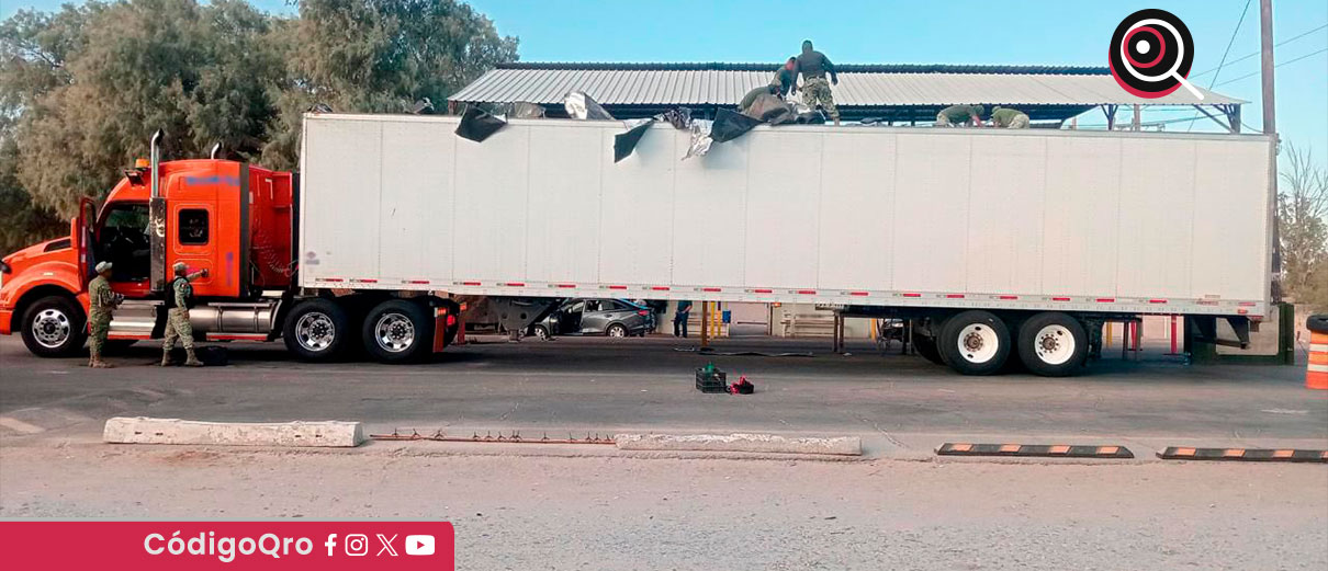 La SSPC informó la detención de un conductor en San Luis Río Colorado, Sonora, con 1,201 paquetes de cocaína hallados en un tráiler durante un operativo de seguridad / Foto: Cortesía