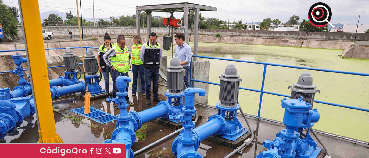El presidente municipal de Corregidora, Chepe Guerrero, supervisó la operación de los cárcamos. Foto: Especial