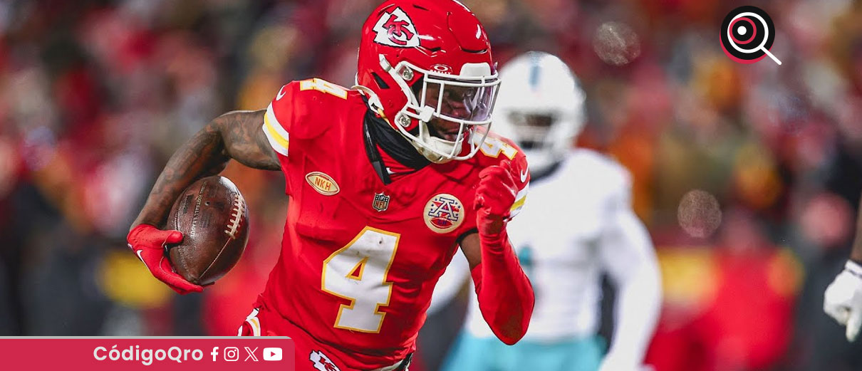 La NFL busca suspender seis partidos a Rashee Rice, wide receiver de los Kansas City Chiefs / Foto: Cortesía