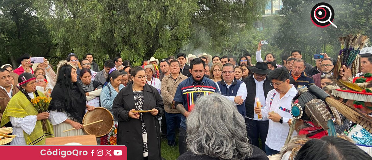 El magistrado destacó la asistencia de ministras y ministros que lo acompañaron desde las 5:00 horas, así como el apoyo de las comunidades que compartieron sus inquietudes en el encuentro / Foto: Cortesía