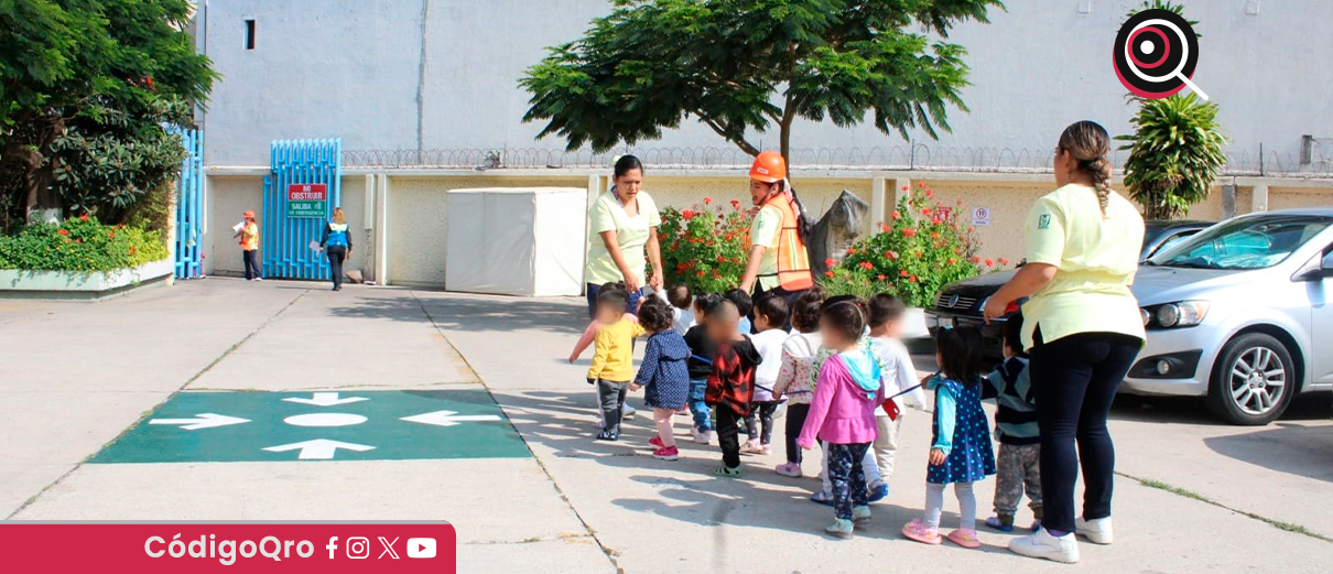 IMSS Querétaro, simulacro de evacuación, guardería,