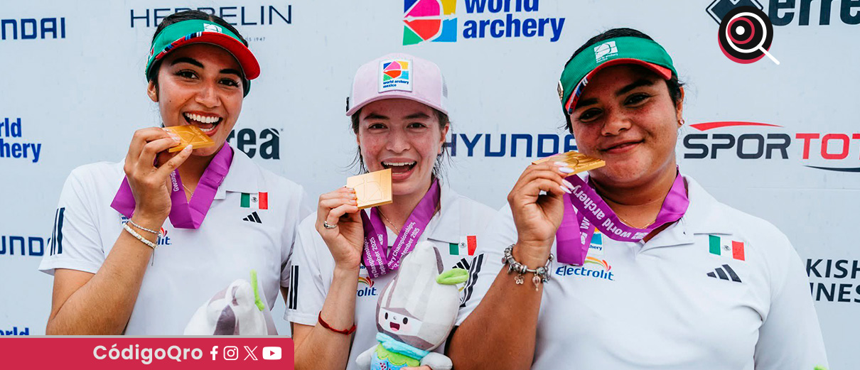 México hizo historia al conquistar oro en tiro con arco compuesto. Foto: Especial
