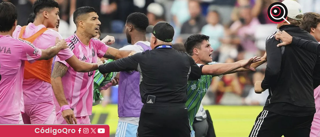 Luis Suárez cumplirá tres partidos de suspensión en MLS, tras escupir a un miembro del cuerpo técnico de Seattle Sounders en la final de la Leagues Cup / Foto: Cortesía