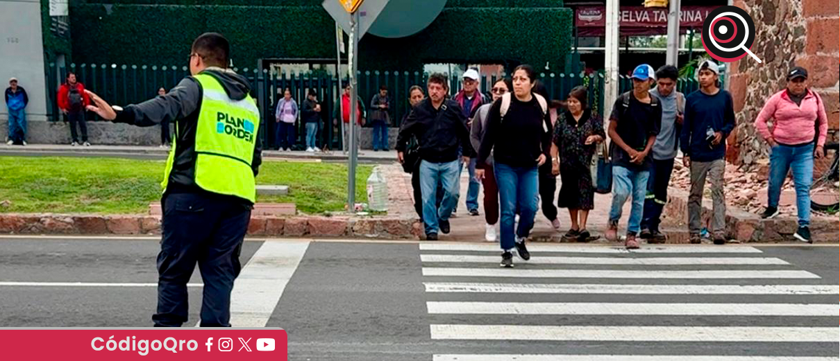 pilotaje vial, cruce, Bernardo Quintana, Calzada de Los Arcos,