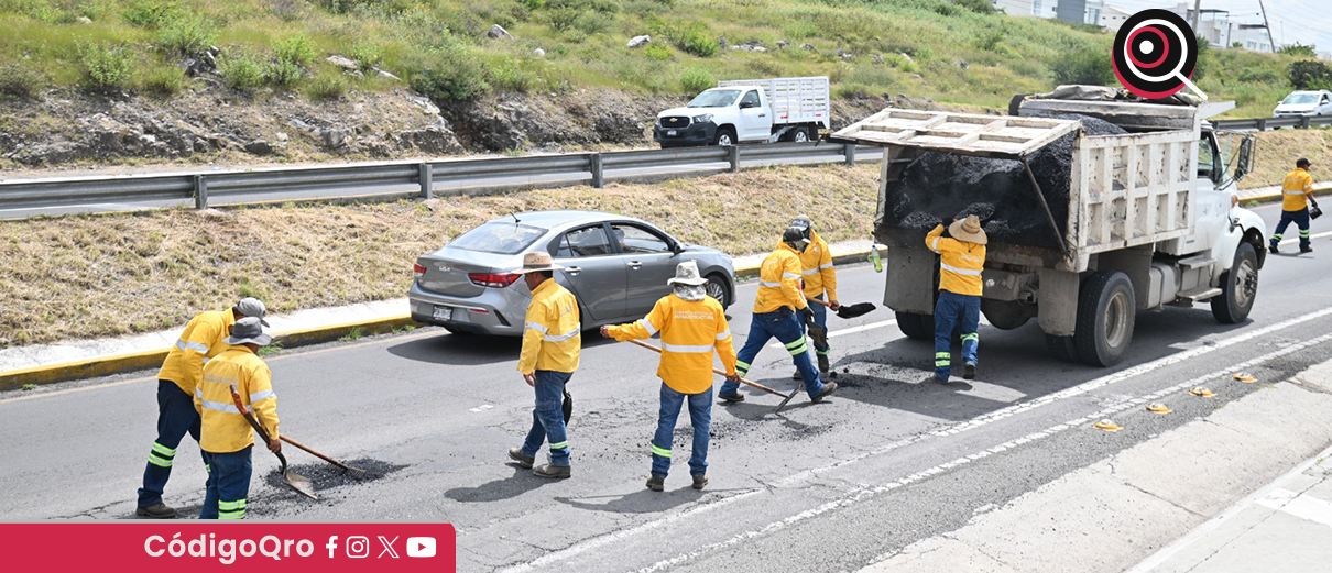 trabajos, bacheo, Libramiento Sur Poniente,