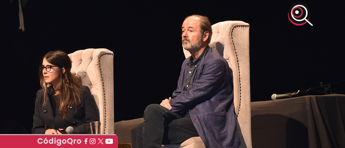 Juan Villoro y Aura García-Funco participaron en el Hay Festival 2025. Foto: Irma Caballero